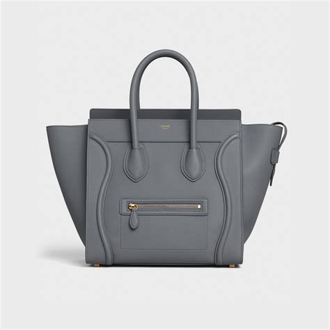 celine micro luggage handbag in baby drummed calfskin|CELINE Baby Drummed Calfskin Micro Luggage Kohl.